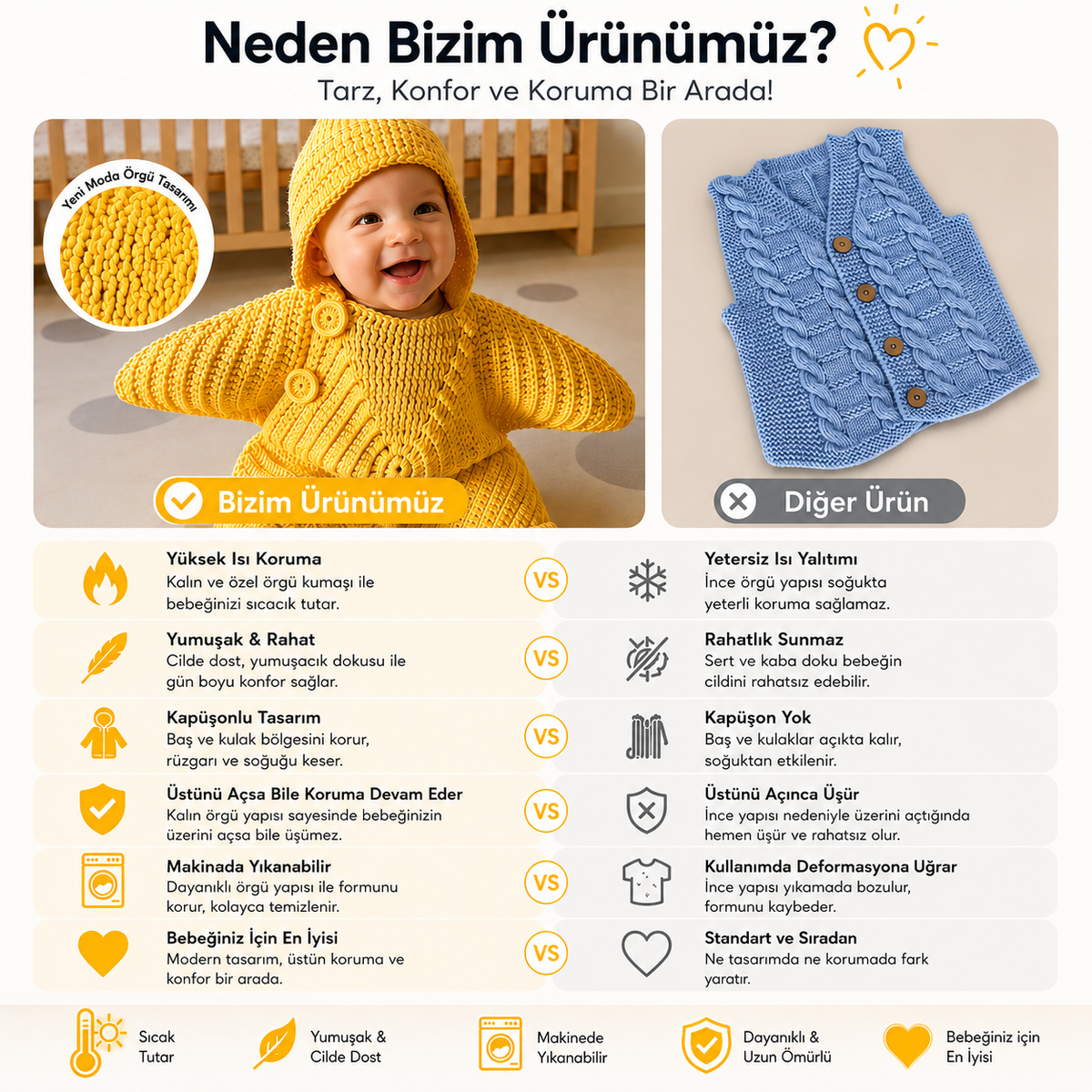 Tylaure™ El Örgüsü Yıldız Uyku Tulumu